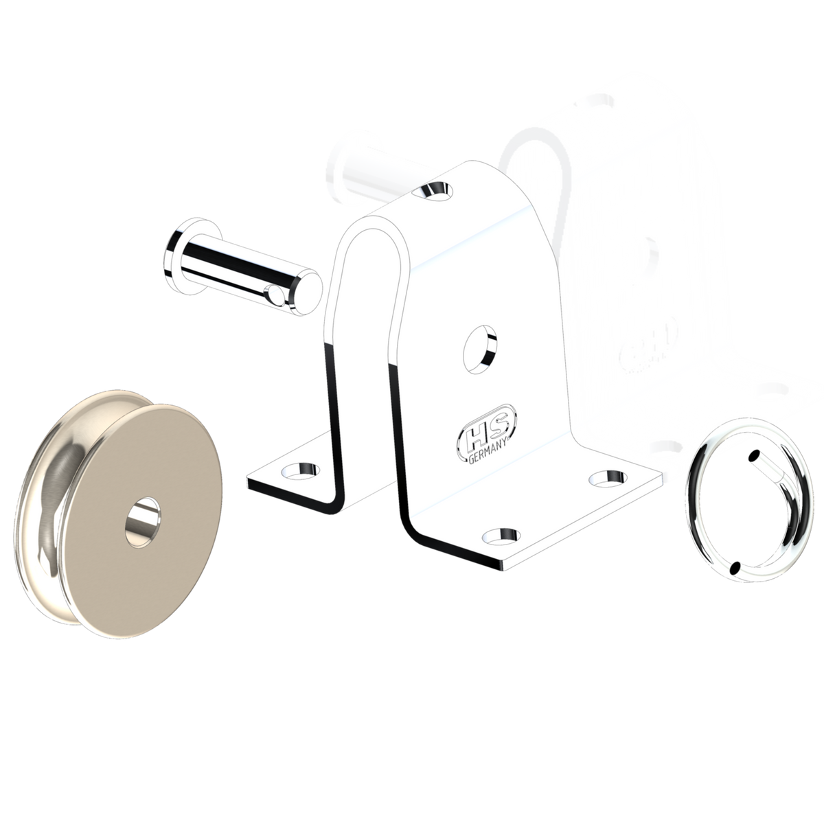 Stehblock für Draht Gleitlager 4 mm 1 Rolle | 3511100055_Explo01.png
