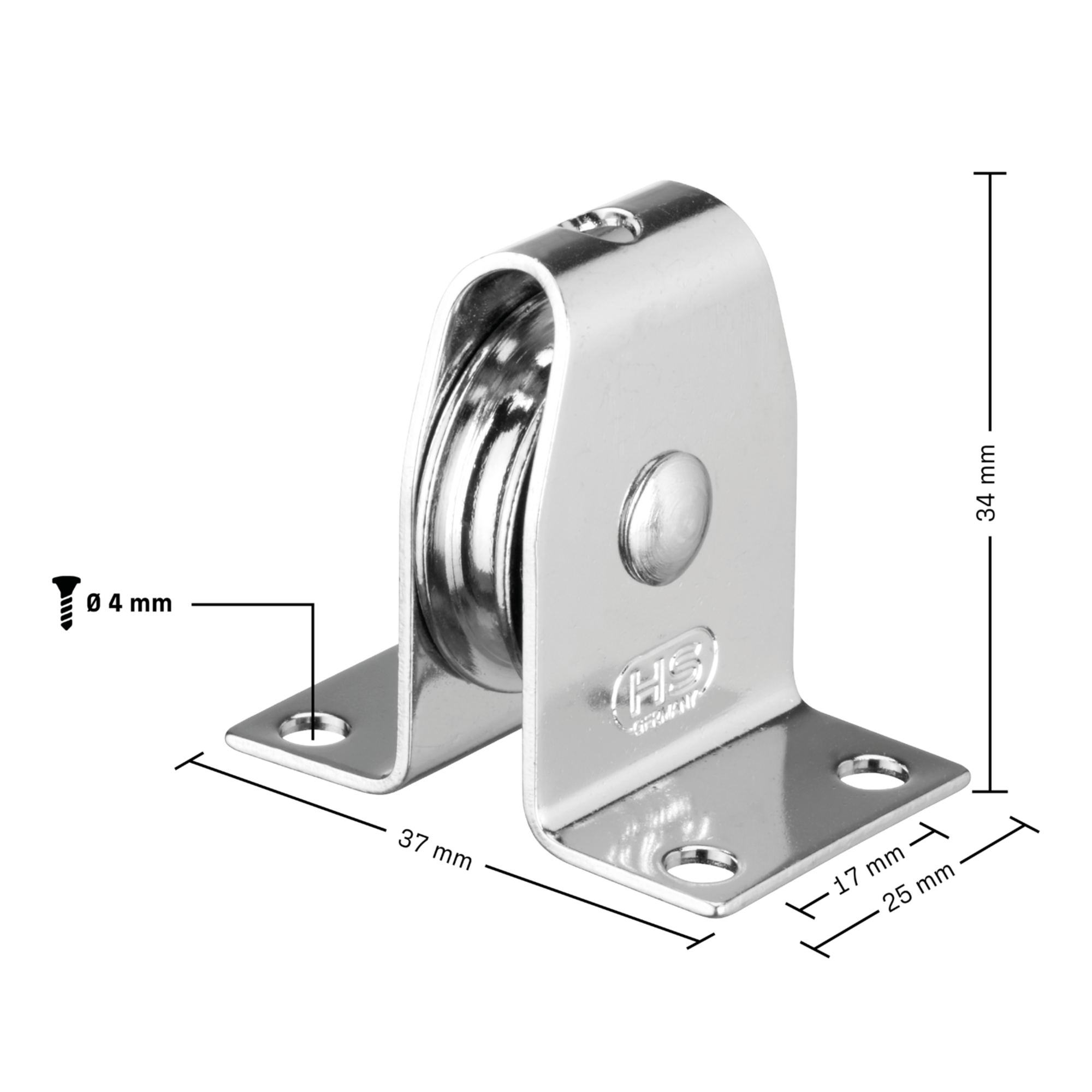 Stehblock für Draht Gleitlager 4 mm 1 Rolle | 3511100355_Skizze.png