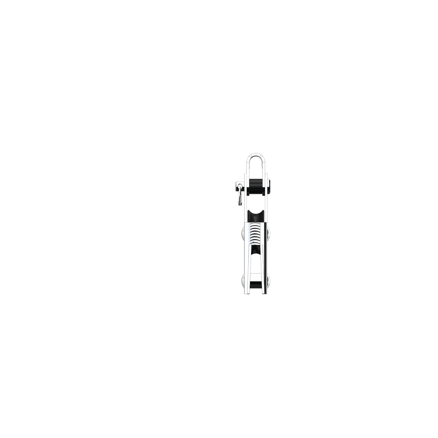V Klemmenblock Gleitlager 6 mm 1 Rolle Hundsfott Bügel | 3512000155_Vorderansicht01.png | 1731101538