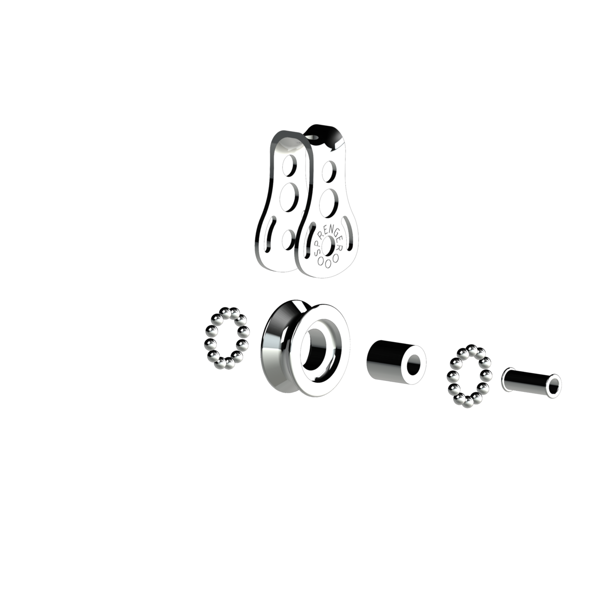 Micro XS Block für Draht 4 mm Kugellager 1 Rolle durchgehender Bügel | 3532065055_Explo01.png