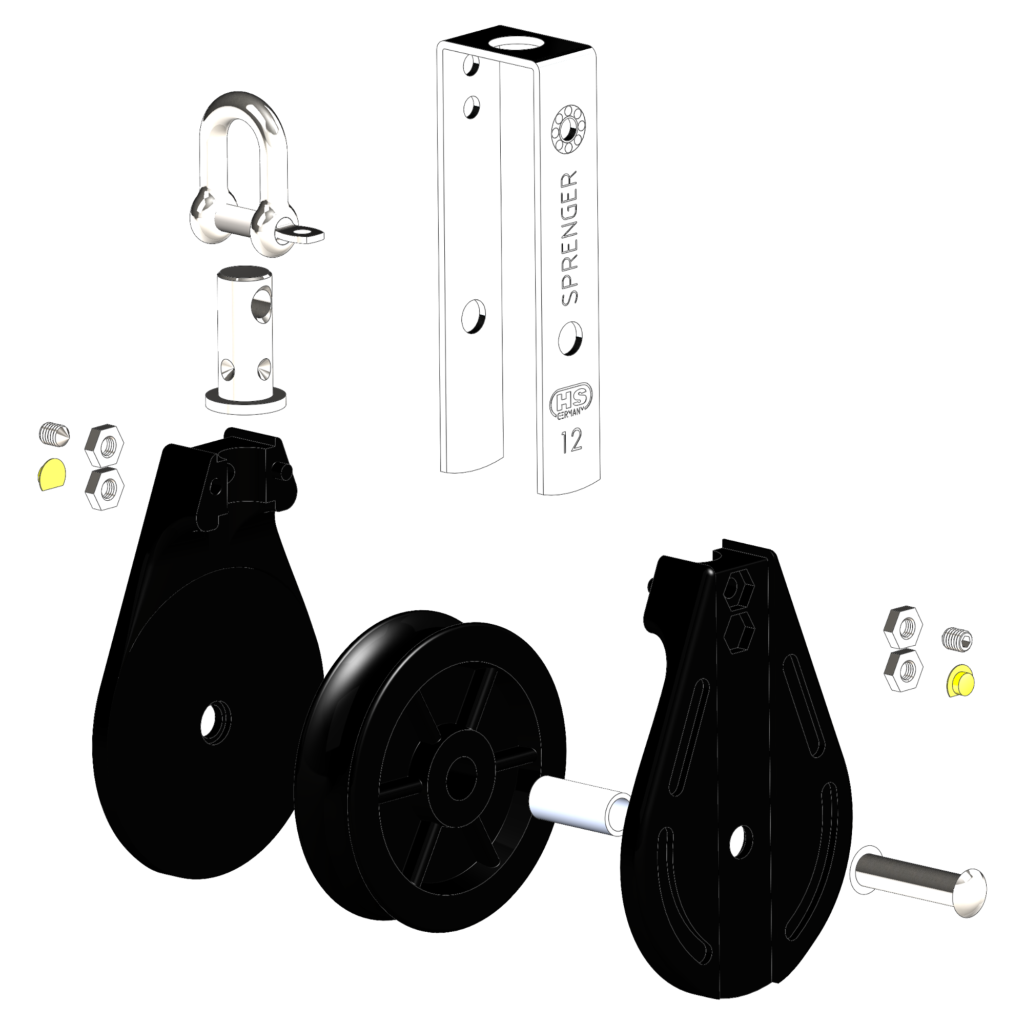S Block Gleitlager 12 mm 1 Rolle Wirbel | 3565020200_Explo01.png