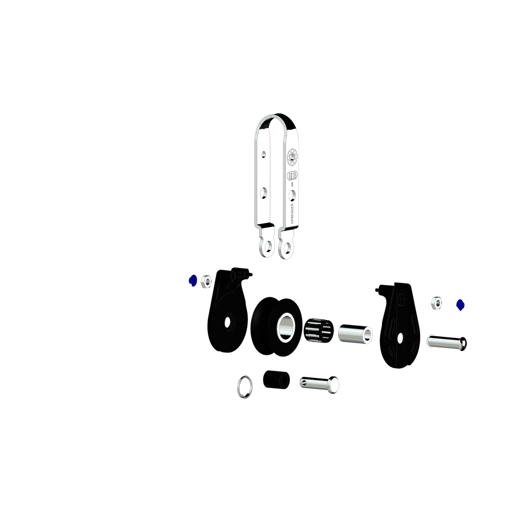 S Block Nadellager 8 mm 1 Rolle durchgehender Bügel Hundsfott | 3565330055_Explo01.png