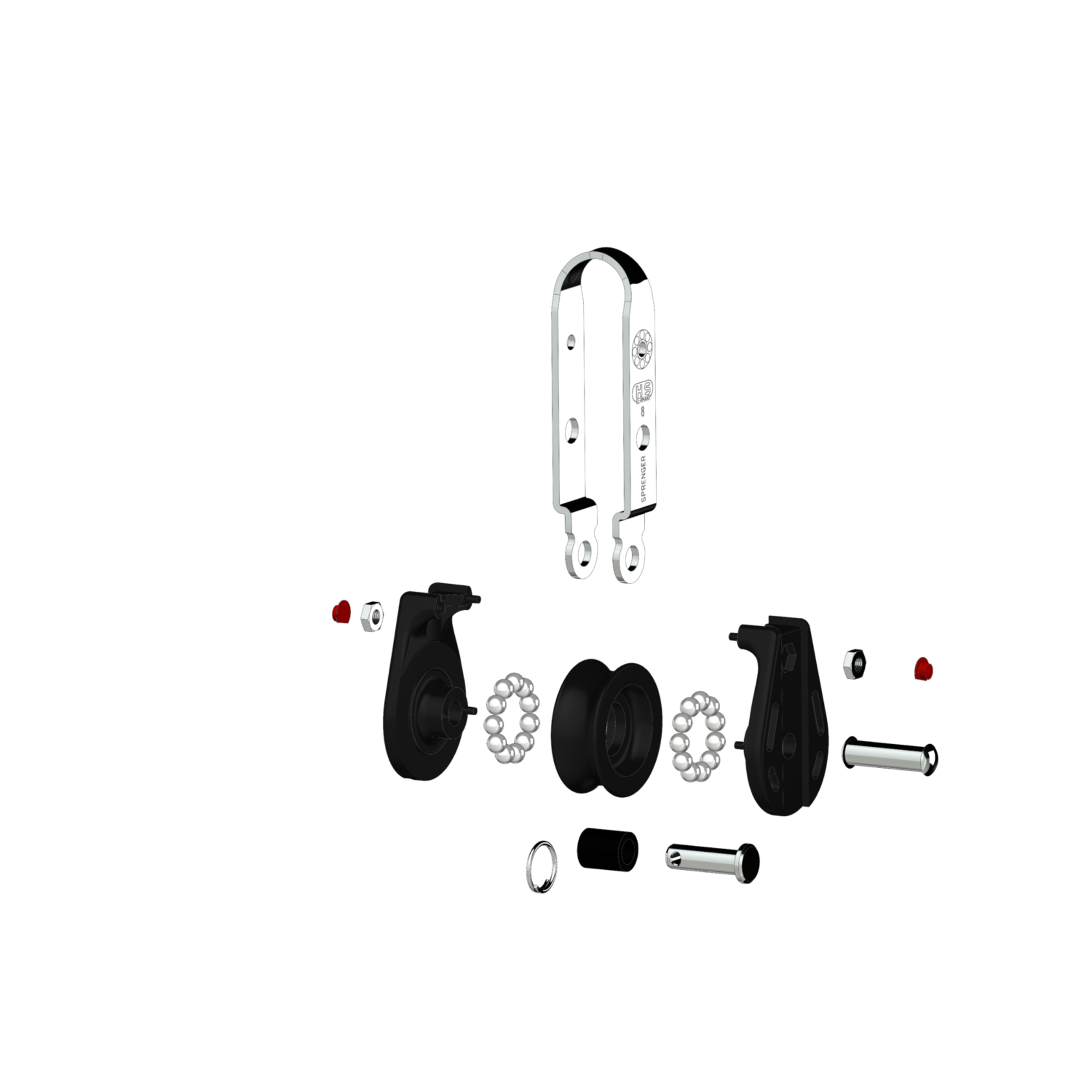 S Block Kugellager 8 mm 1 Rolle durchgehender Bügel Hundsfott | 3565360055_Explo01.png