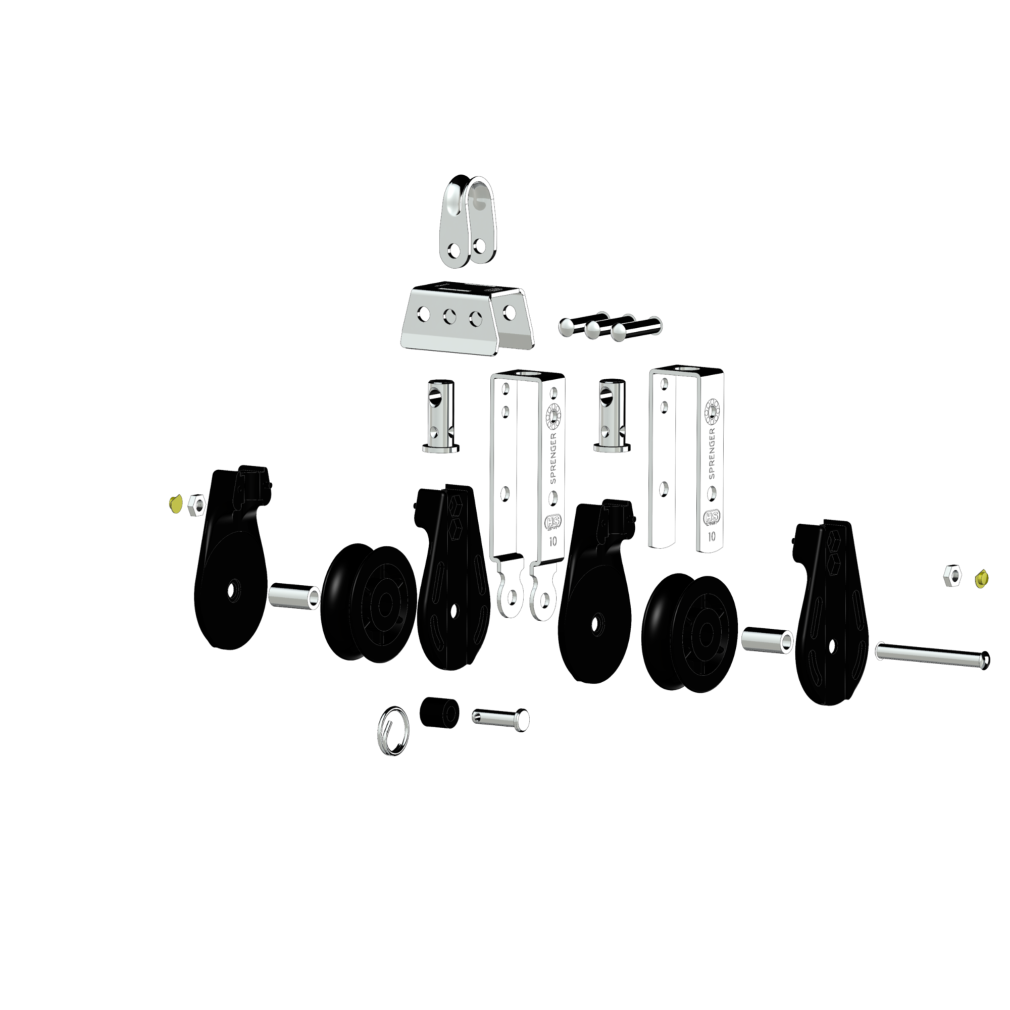 S Block Gleitlager 10 mm 2 Rollen Bügel Hundsfott | 3565410155_Explo01.png