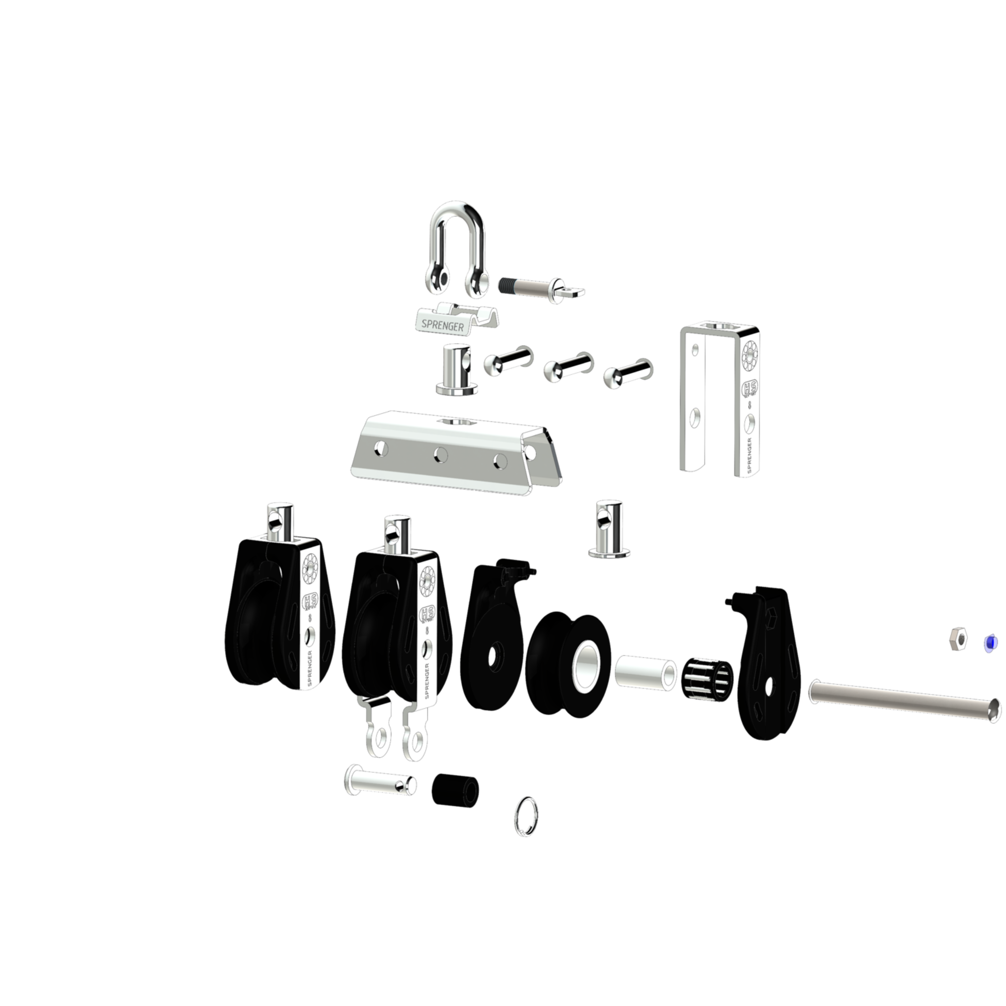 S Block Nadellager 8 mm 3 Rollen Arretierset Hundsfott | 3565540000_Explo01.png