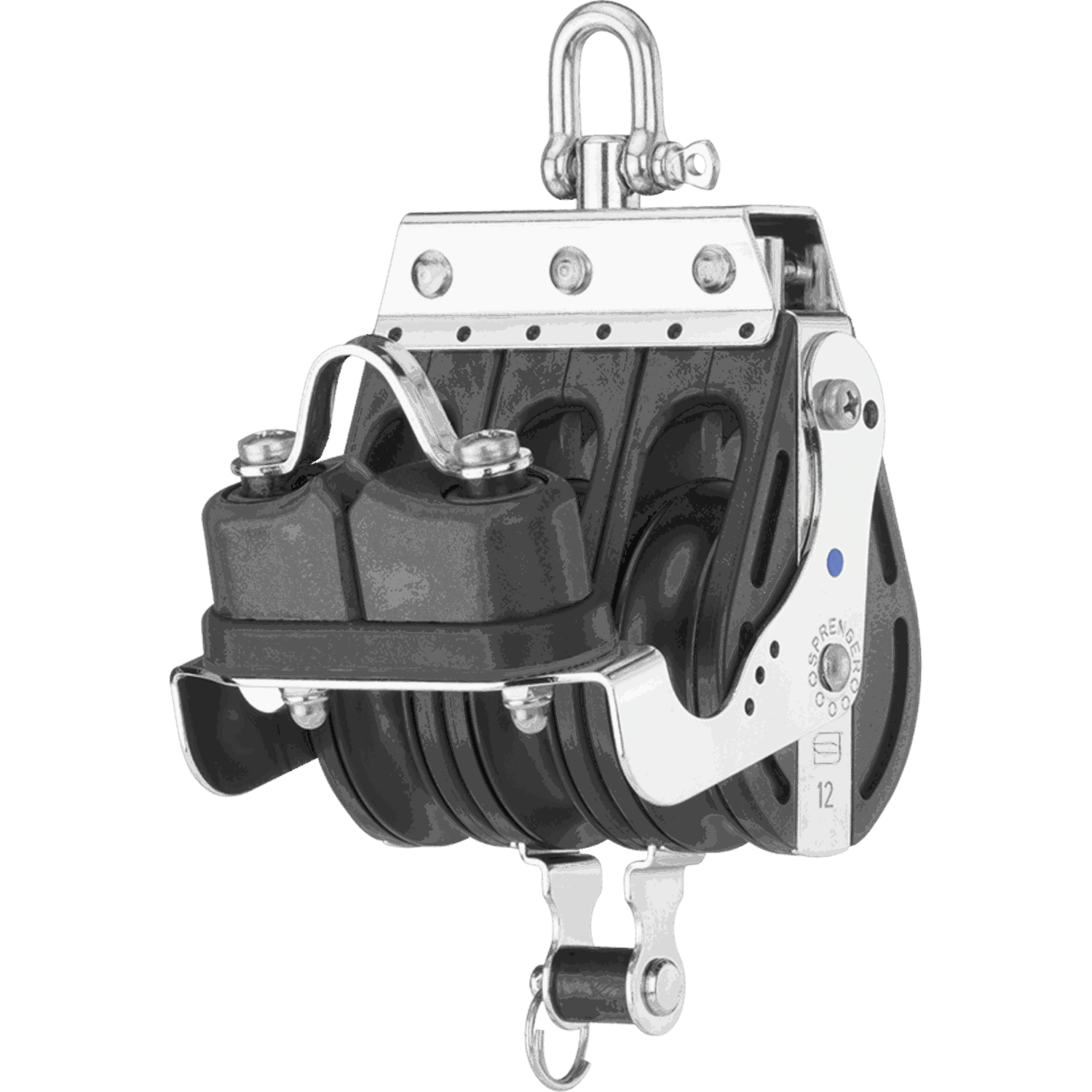 S Block Großschotblock Nadellager 12 mm 3 Rollen Wirbel Hundsfott Schotklemme | 3567149200.png | 1731101523