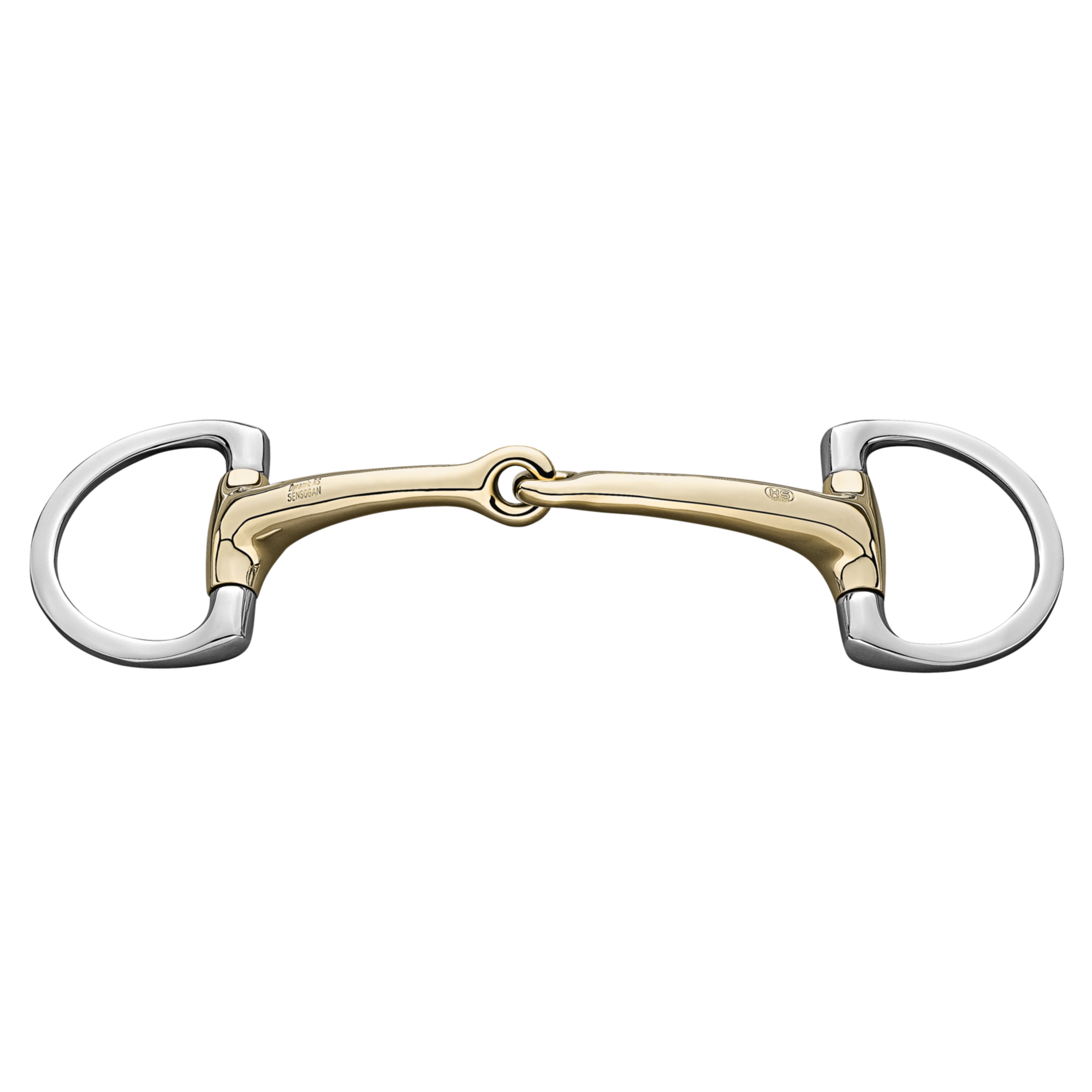 Dynamic RS Olivenkopf Unterlegtrense mit D förmigem Ring 14 mm einfach gebrochen | 40245_78.png