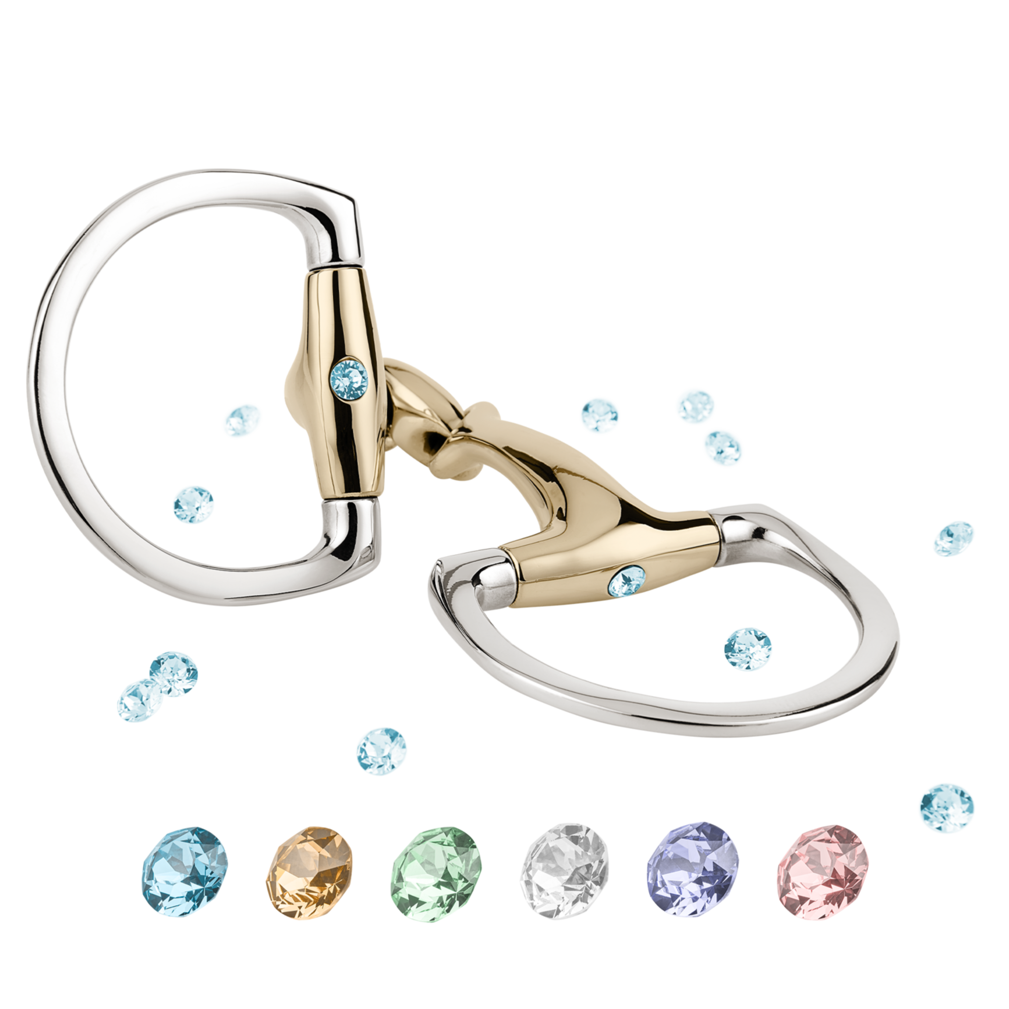 Dynamic RS Shine Bright Olivenkopfgebiss mit D förmigem Ring doppelt gebrochen 16 mm | 40406_B_Aquamarine_02.png