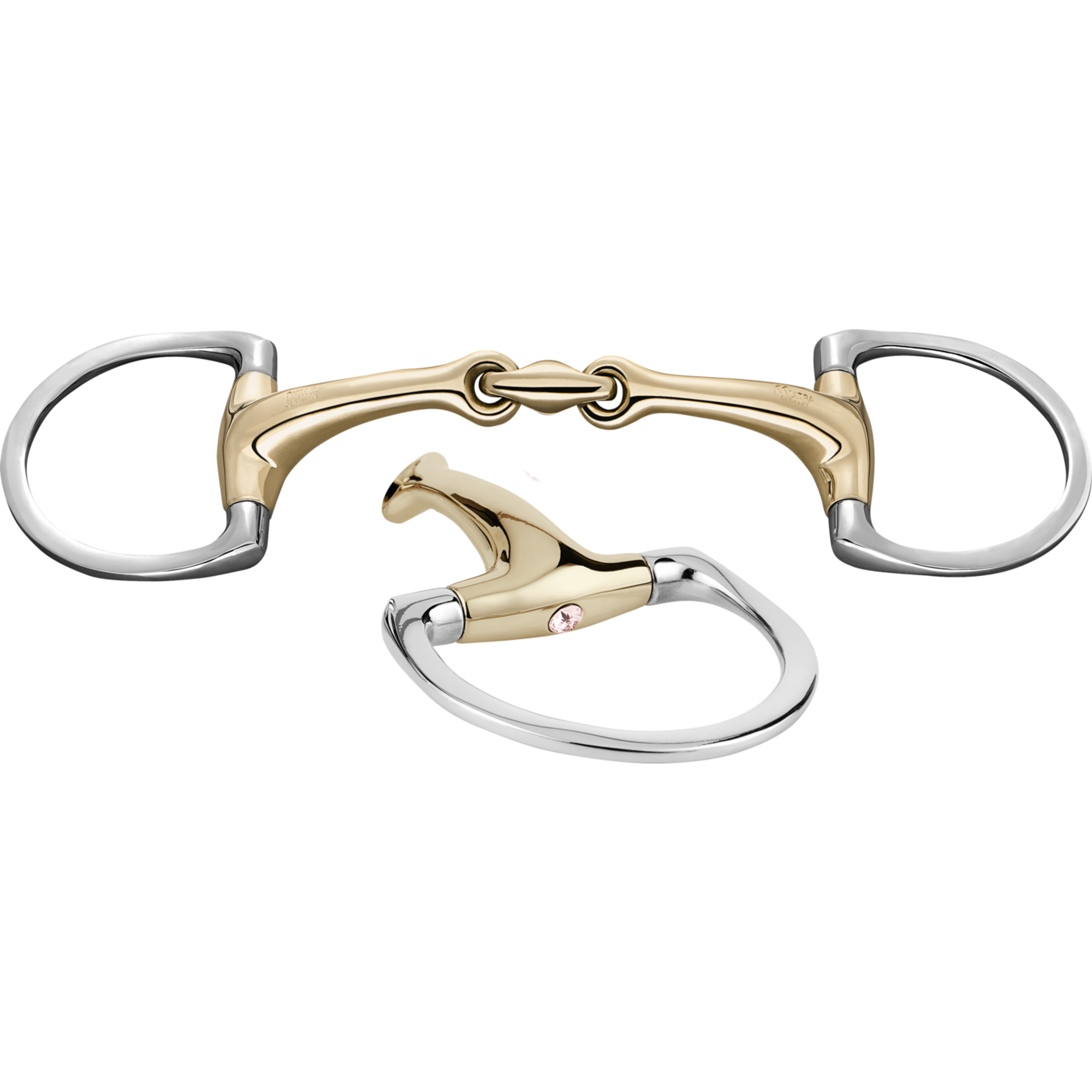 Dynamic RS Shine Bright Olivenkopfgebiss mit D förmigem Ring doppelt gebrochen 16 mm | 40406_F_Vintage_Rose.png