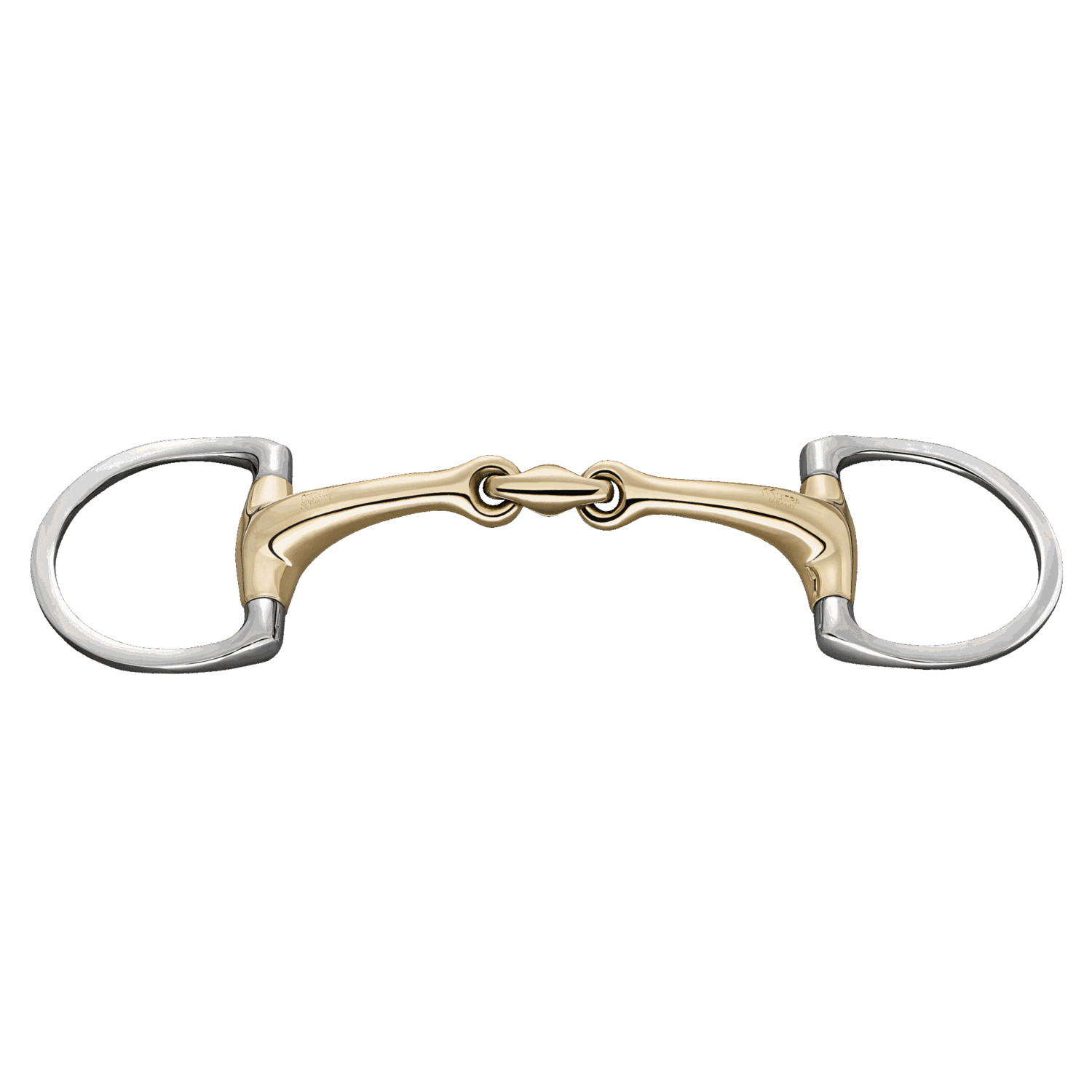 Dynamic RS Olivenkopfgebiss mit D förmigem Ring 14 mm doppelt gebrochen | 40414_78.png