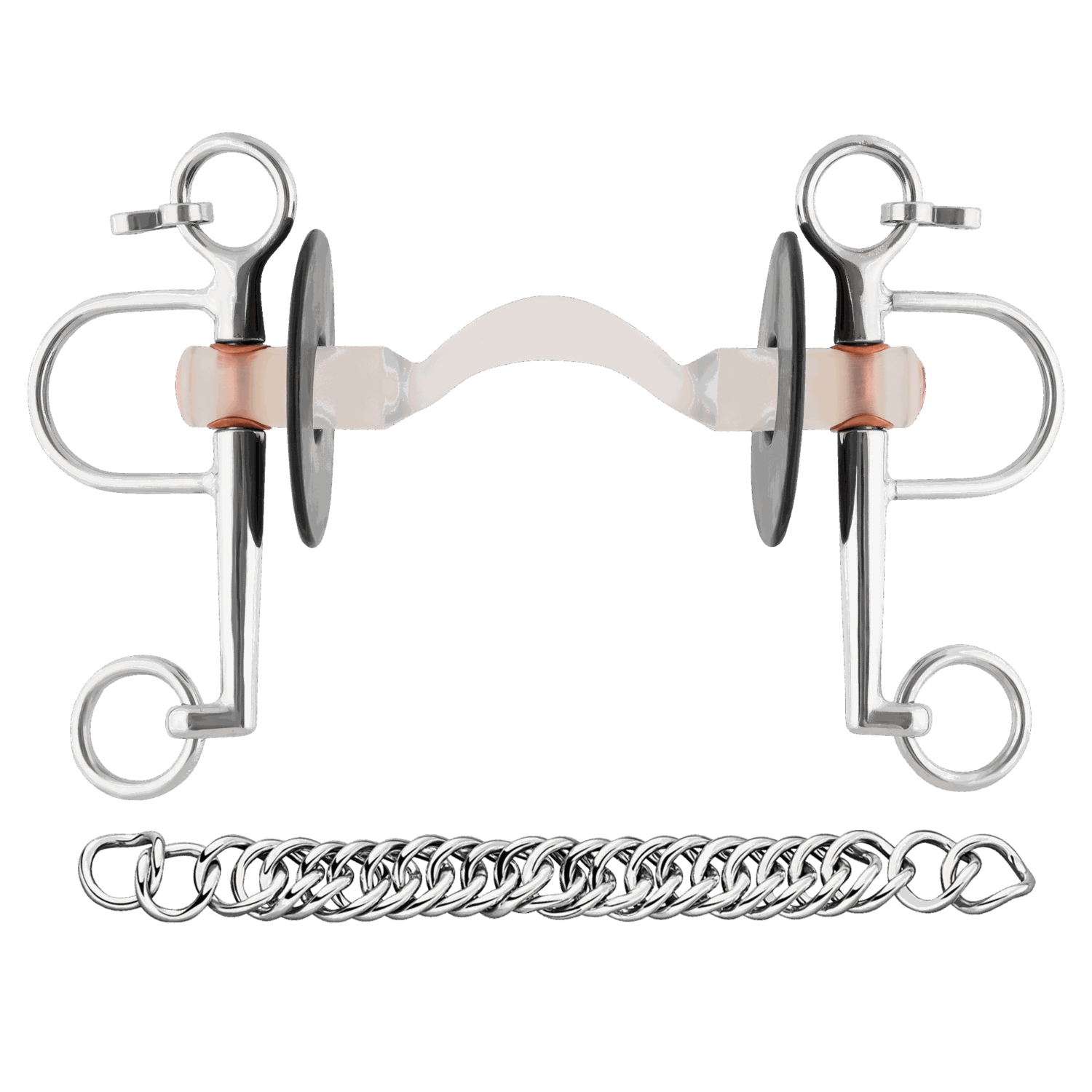 Nathe Pelham 20 mm mit harter Stange mit Zungenfreiheit und langen Anzügen | 42086_00.png | 1753426832