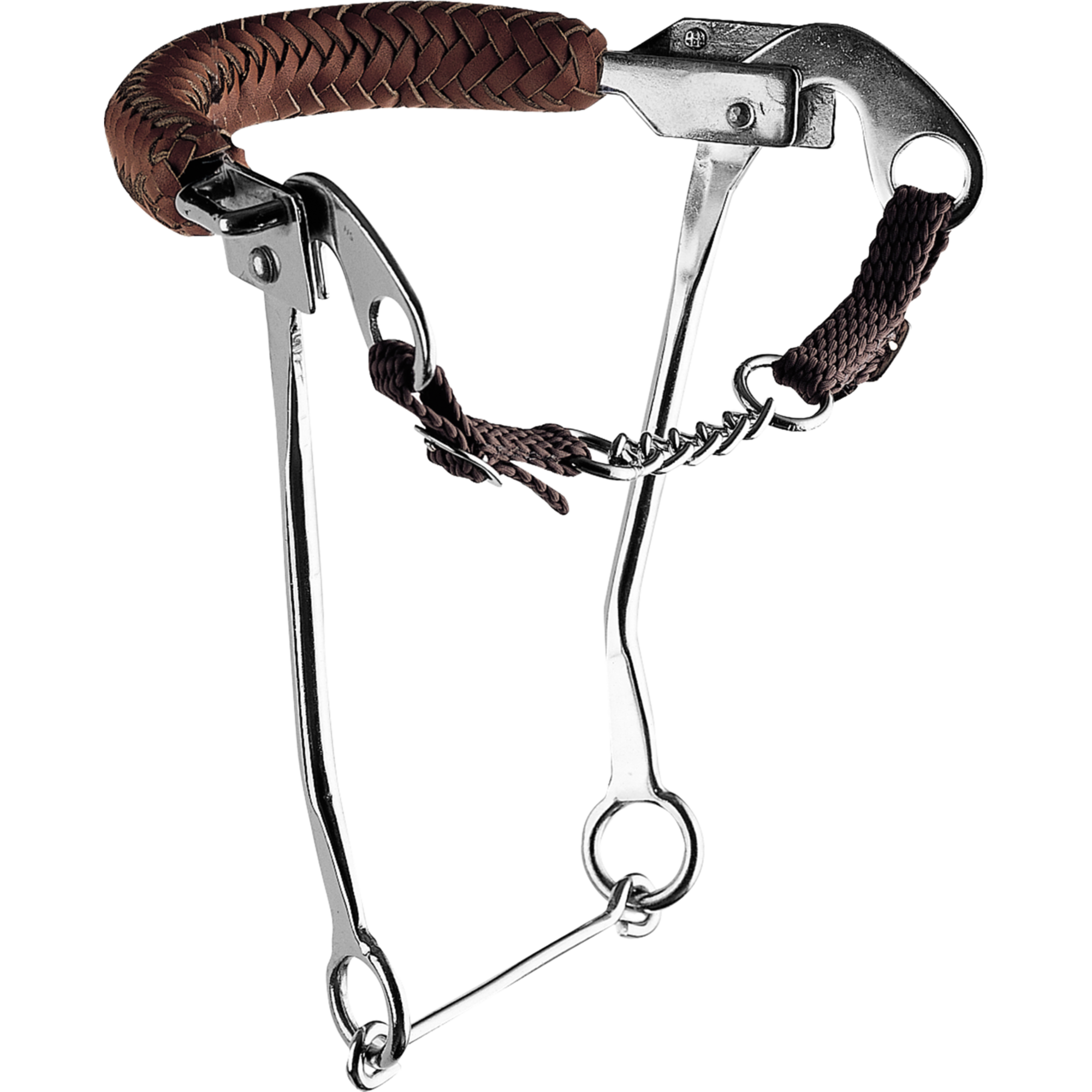 Hackamore mit Kinnkette und Edelstahlseiten Edelstahl rostfrei | 42143_56.png