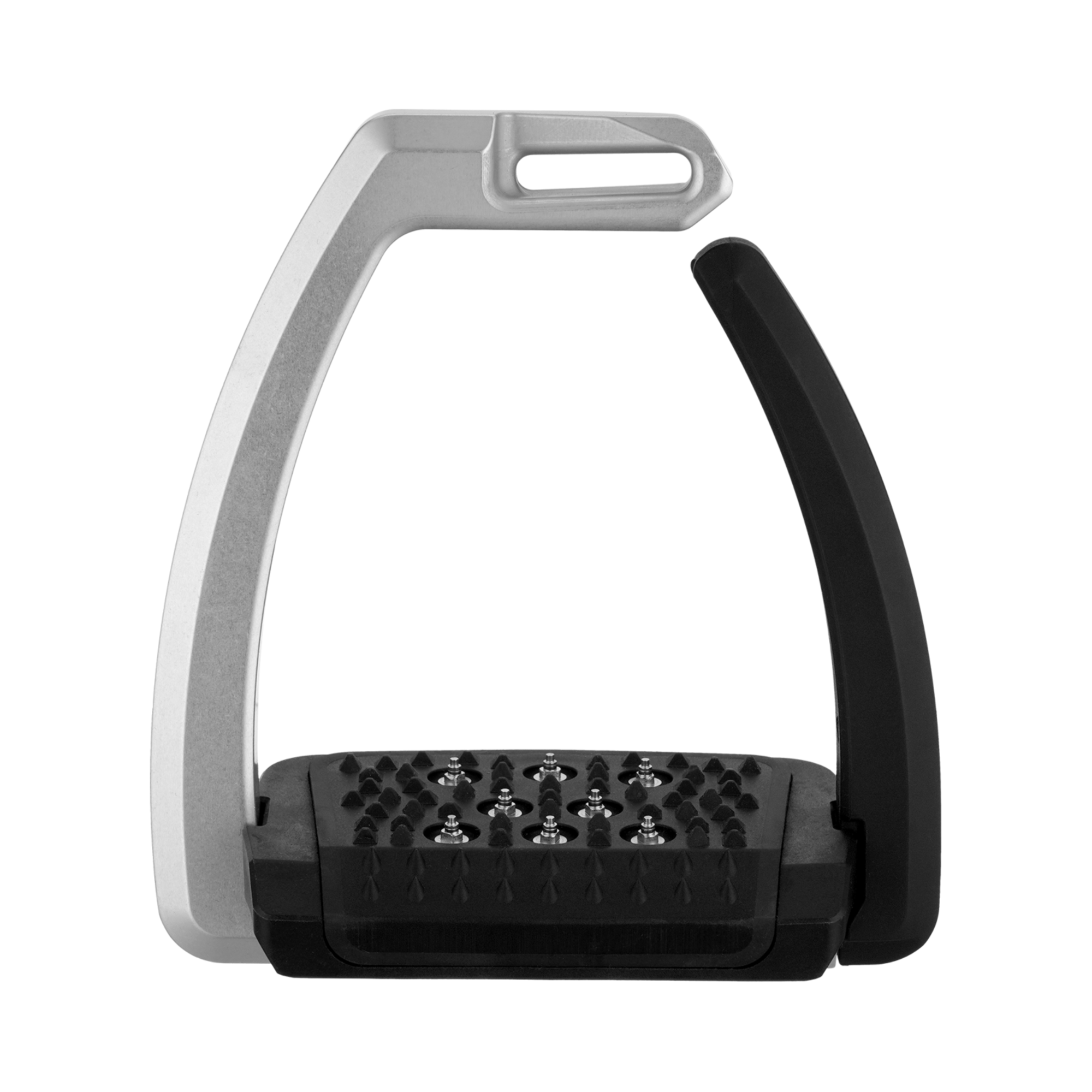 Aero Steigbügel mit Spikes silber eloxiert 120 mm Trittweite | 4429112254.png