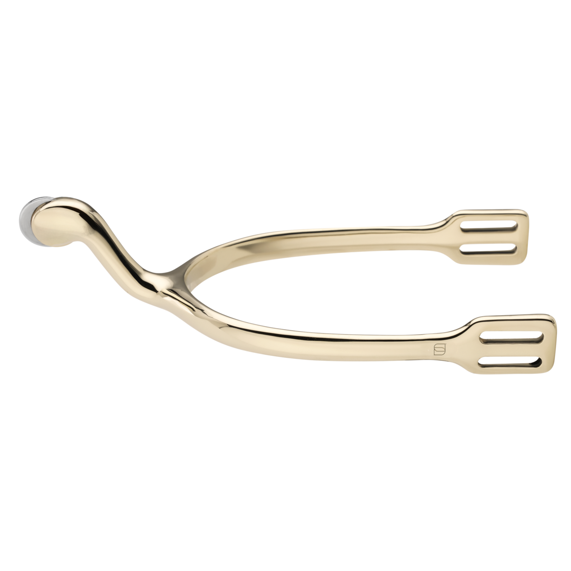 Schwanenhals Sporen Argentan handpoliert 45 mm mit kleinem Ballrad | 4707500340.png
