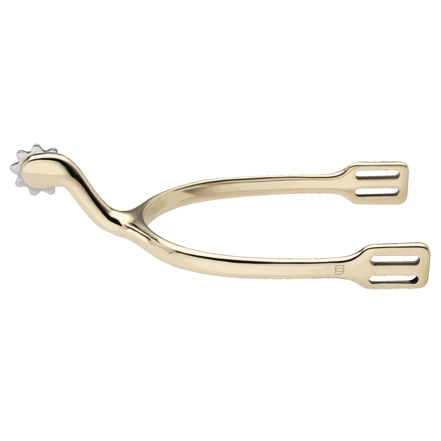Schwanenhals Sporen Argentan handpoliert 45 mm mit Sonnenrad | 4707500440.png