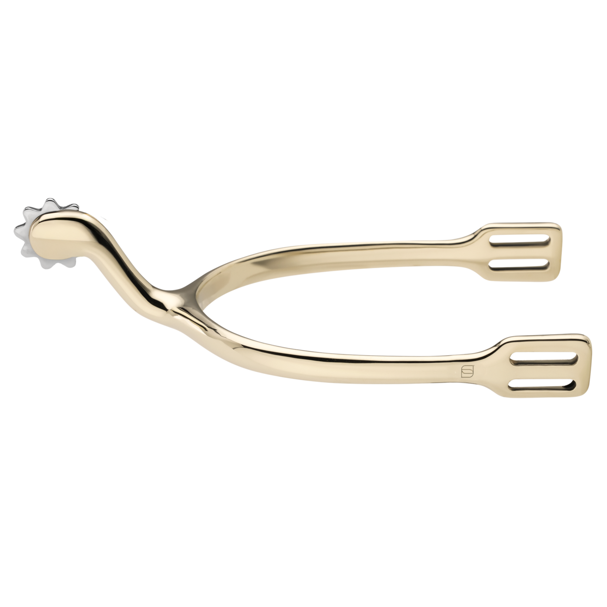 Schwanenhals Sporen Argentan handpoliert 45 mm mit Sonnenrad | 4707500440.png