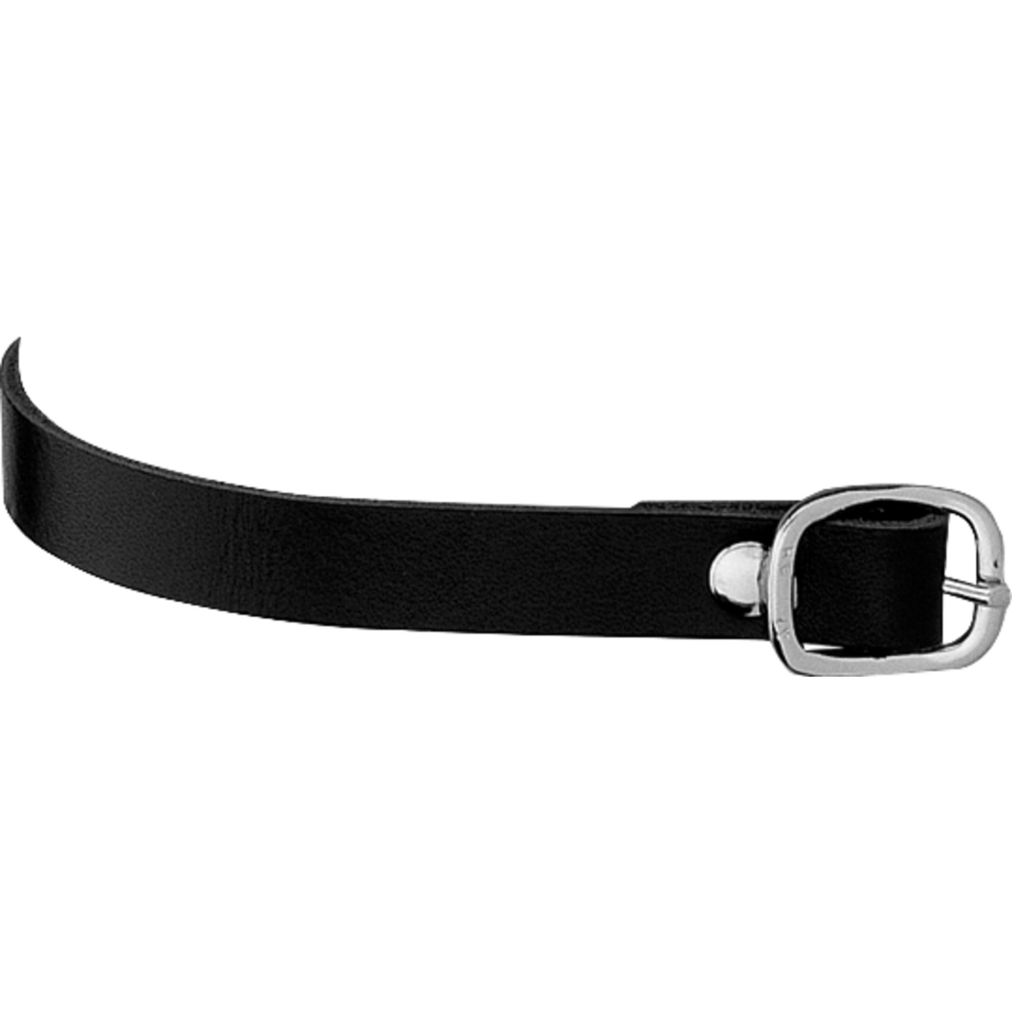 Sporenriemen 45 cm Leder schwarz Schnalle silber | 49186_00.png