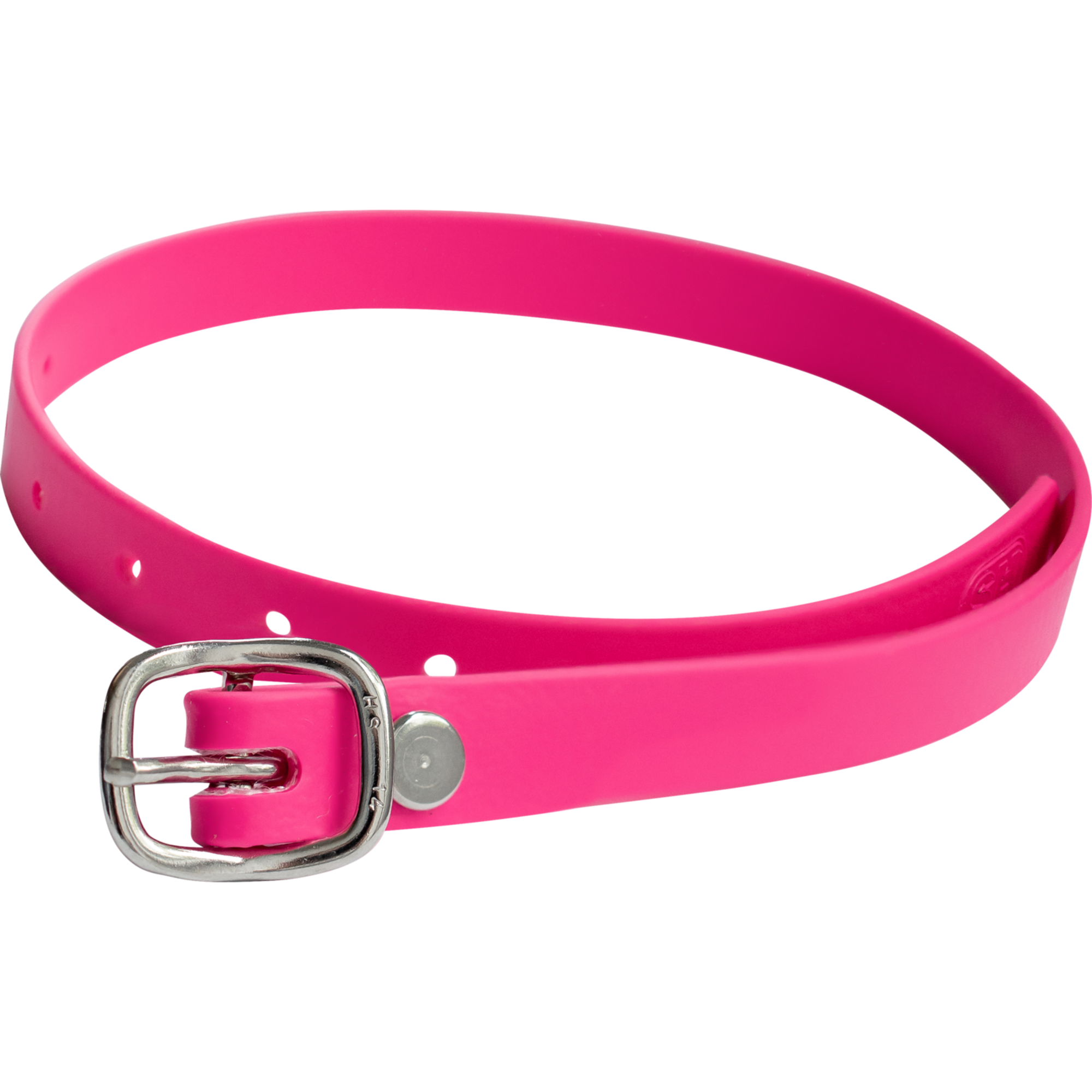 Sporenriemen 45 cm BioThane® pink Schnalle silber | 49187045B0-1.png