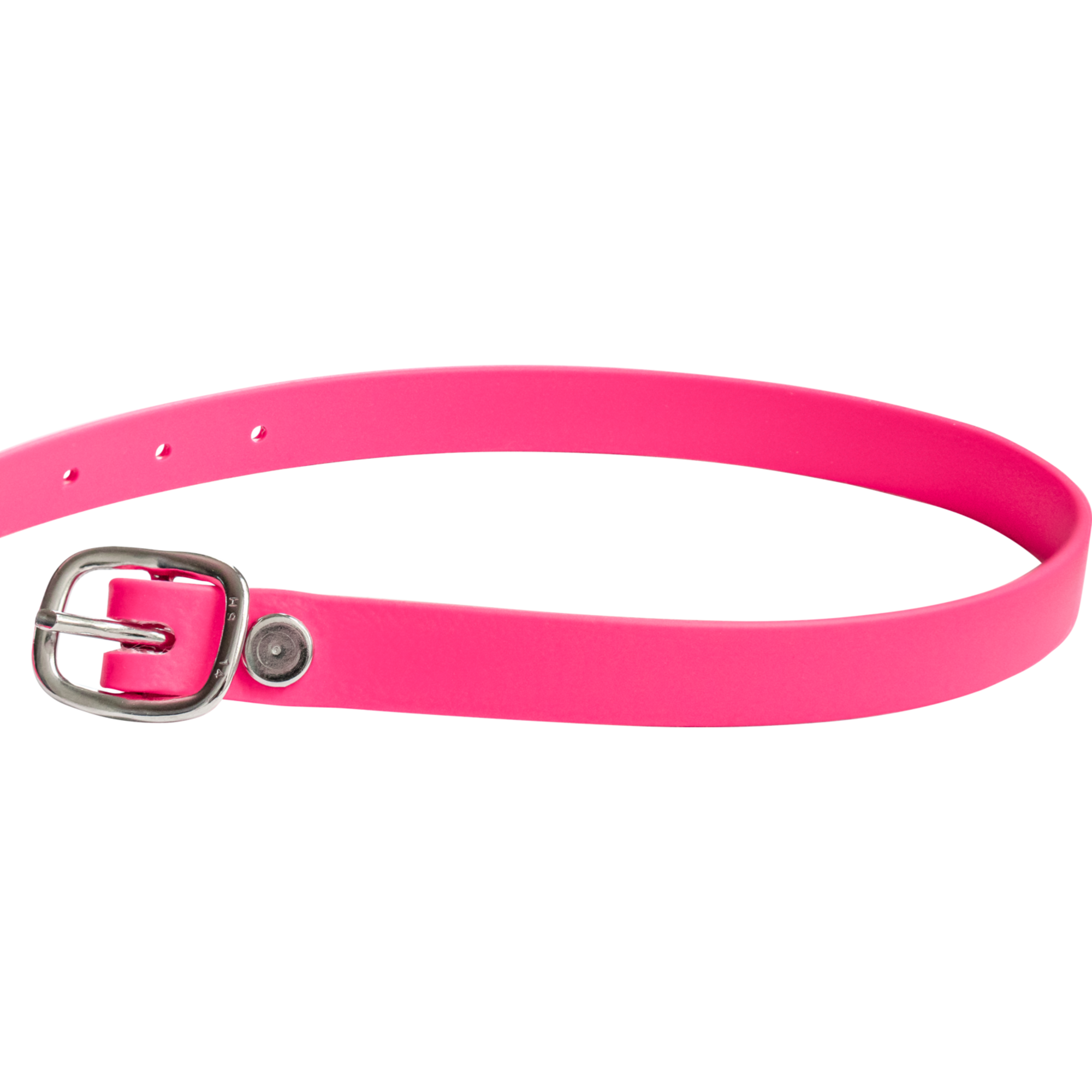 Sporenriemen 45 cm BioThane® pink Schnalle silber | 49187045B0-2.png