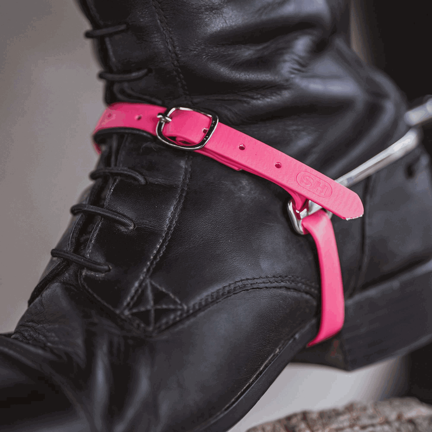 Sporenriemen 45 cm BioThane® pink Schnalle silber | 49187045B0_2.png | 1731069931