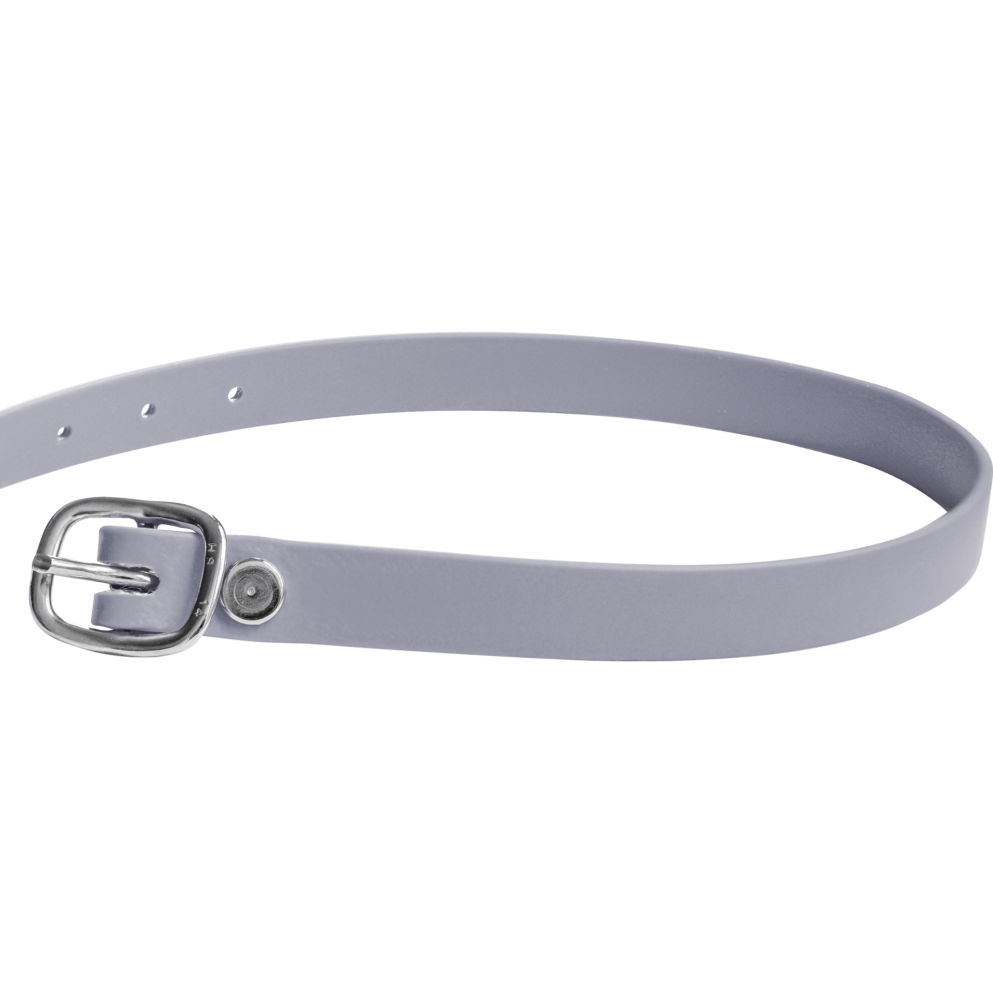 Sporenriemen 45 cm BioThane® grau Schnalle silber | 49187045C0-2.png