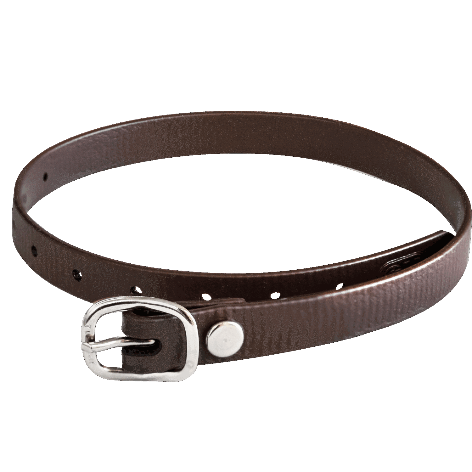 Sporenriemen 45 cm BioThane® braun Schnalle silber | 49187045G0-2.png | 1731069988