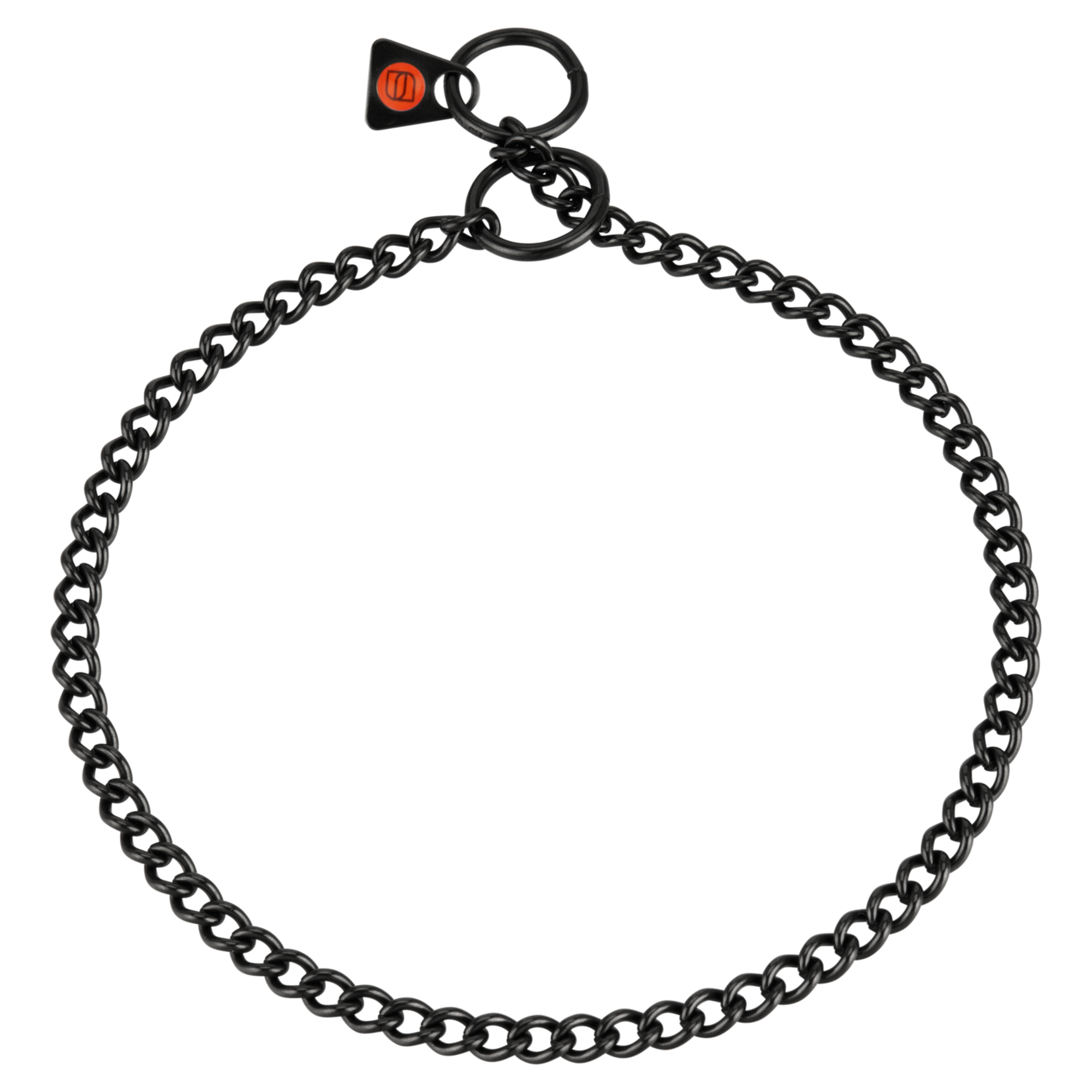 Halskette runde Glieder Edelstahl Rostfrei schwarz 2 mm | 50803_57.png