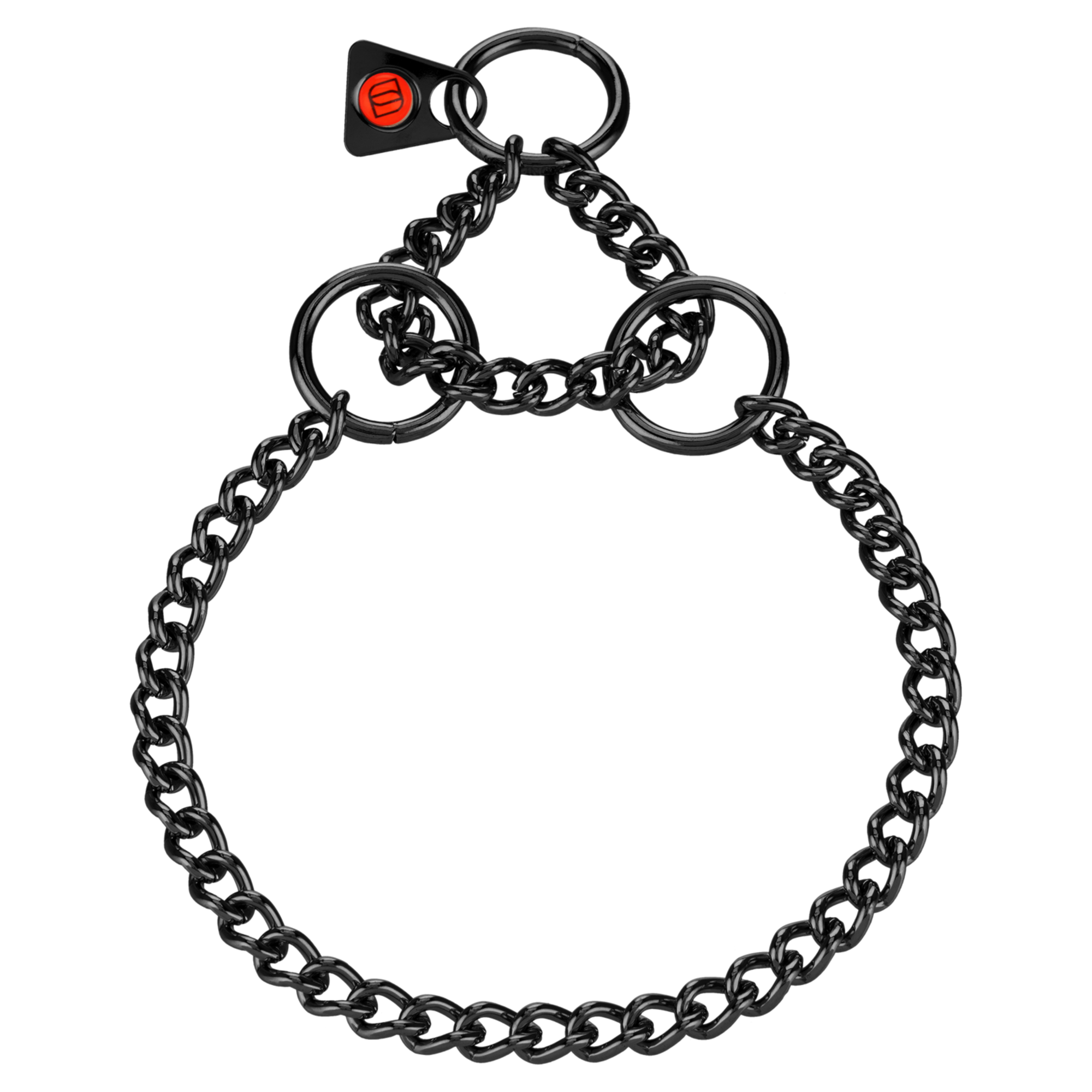 Halskette runde Glieder Edelstahl Rostfrei schwarz 2 mm | 50882-57.png
