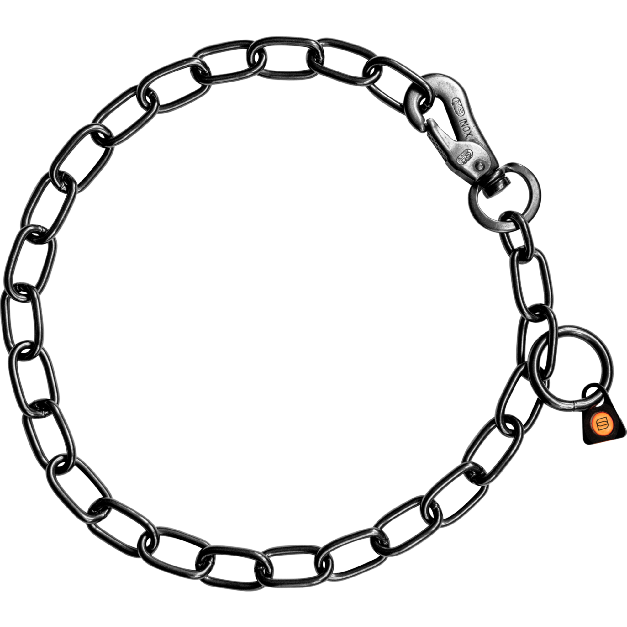 Halskette verstellbar mit SPRENGER Haken 3 mm Edelstahl Rostfrei schwarz | 51547-57.png