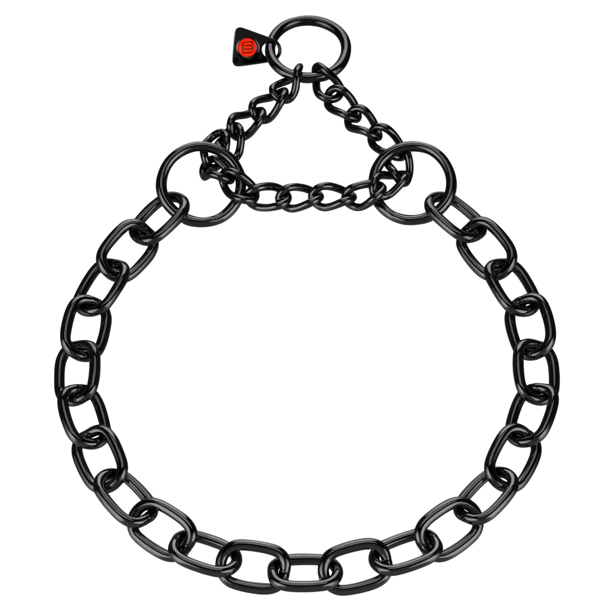 Halskette medium mit Zugbegrenzung Edelstahl Rostfrei schwarz 4 mm | 51645-57.png