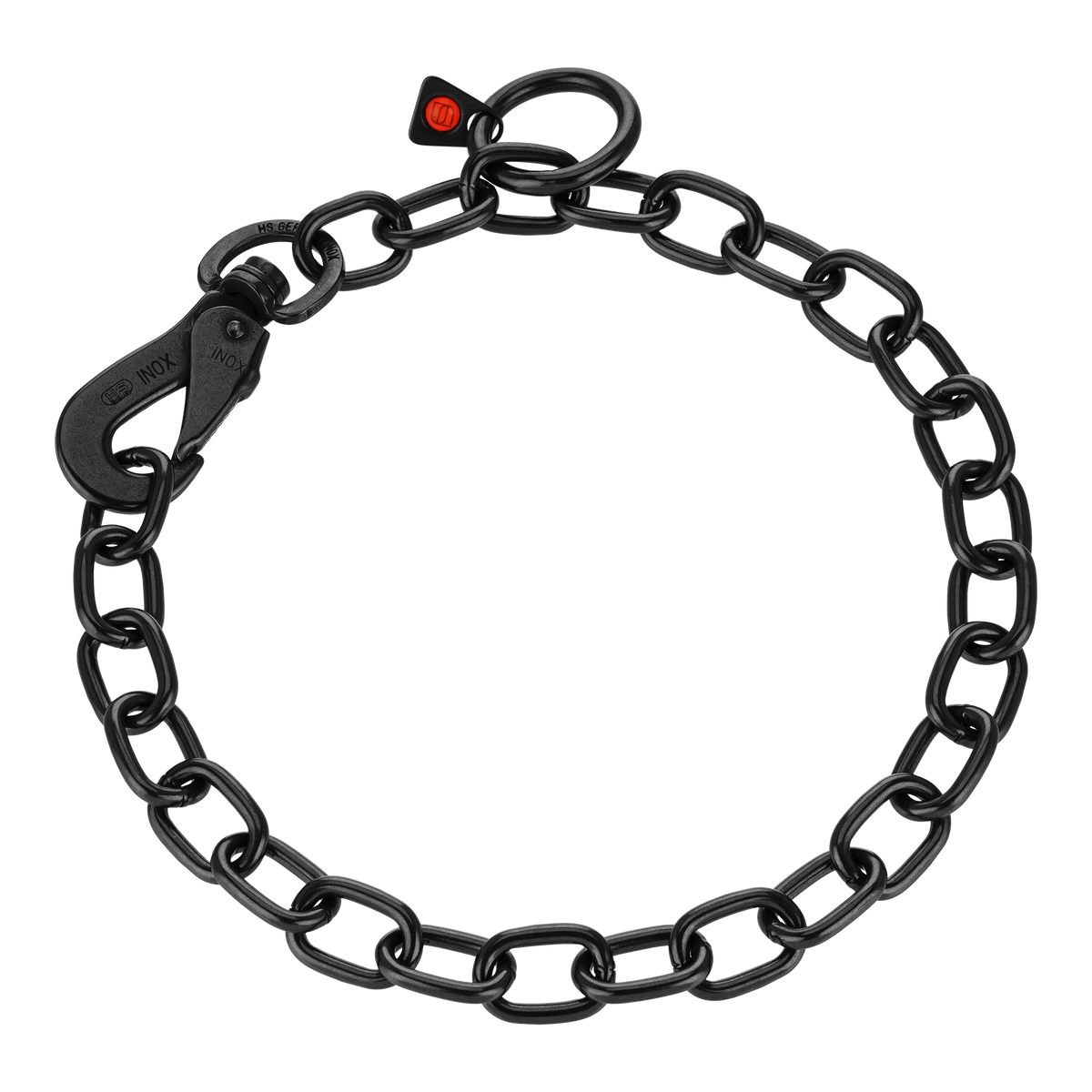 Halskette verstellbar mit SPRENGER Haken stark Edelstahl Rostfrei schwarz 4 mm | 51647-57.png