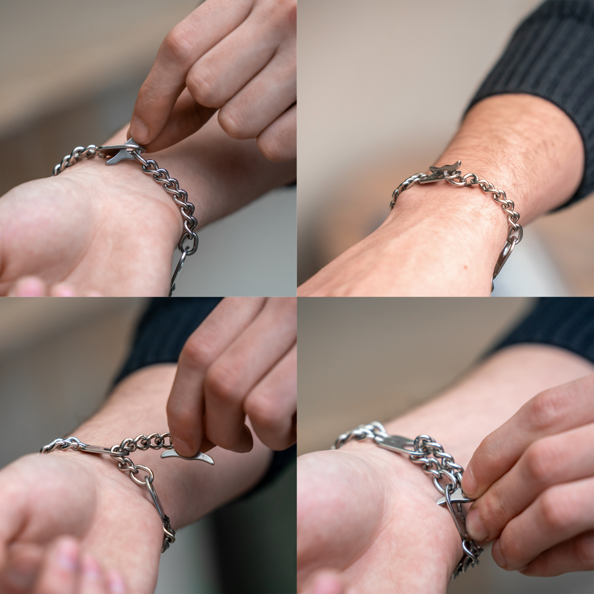 Damen Armband 2 reihig Edelstahl schwarz mit Diamond Like Carbon Oberfläche | 5361002055_2.png