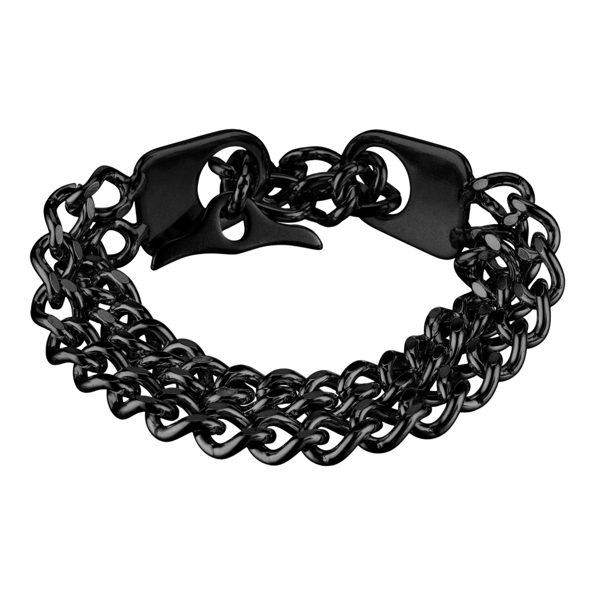 Armband 2 reihig Edelstahl schwarz mit Diamond Like Carbon Oberfläche | 5361002061_5.png