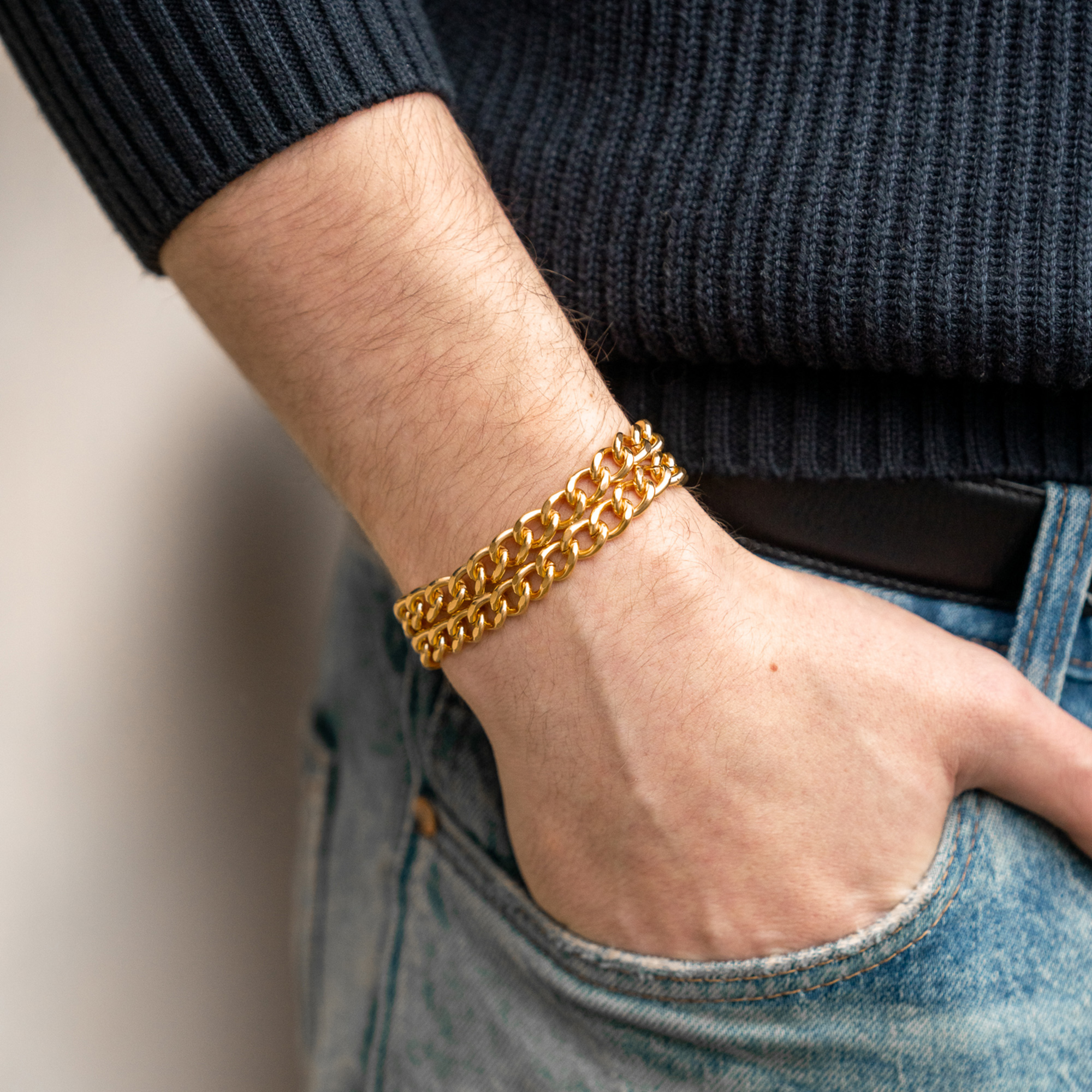 Armband 2 reihig Edelstahl gold (18 Karat Hartvergoldung) | 5361002092_2.png