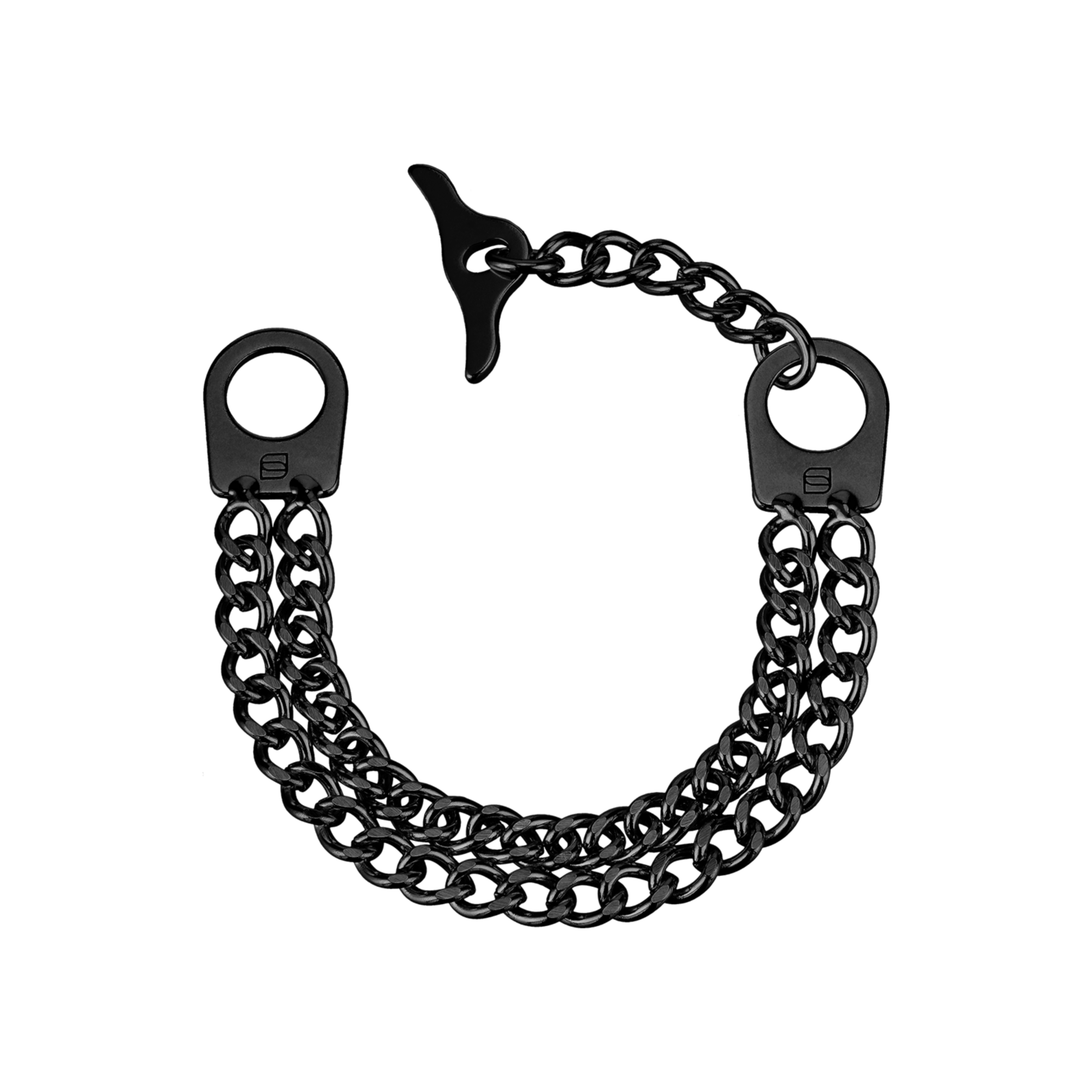 Damen Armband 2 reihig Edelstahl schwarz mit Diamond Like Carbon Oberfläche | 5362001961.png