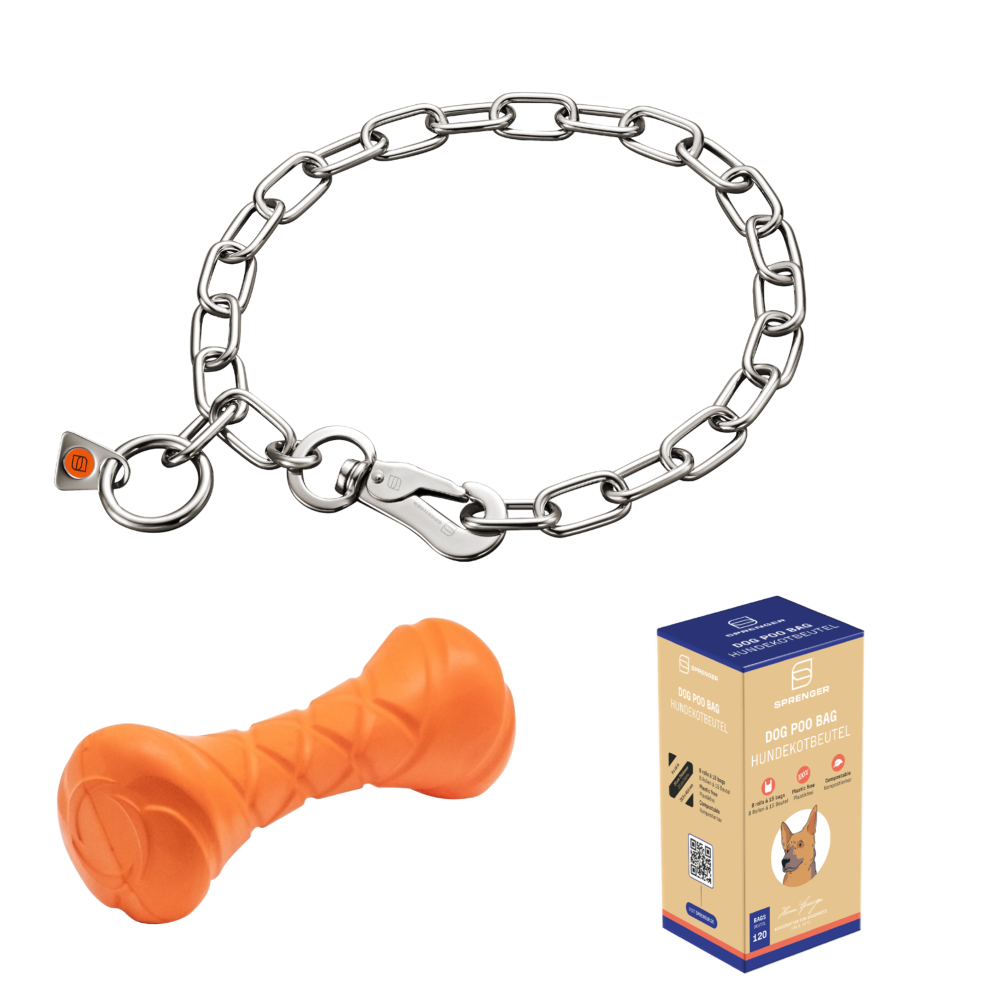 Bundle verstellbare Halskette + Apportierhantel + Kotbeutel | Bundle_11.png