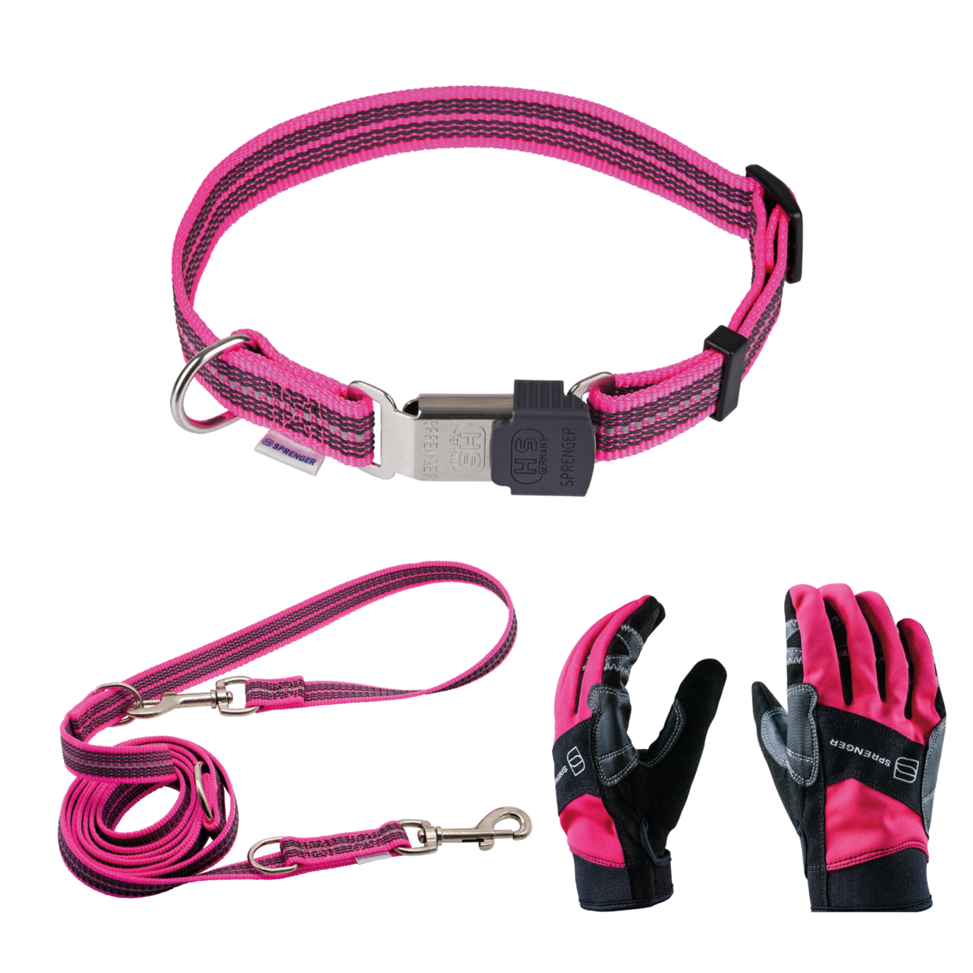 Bundle verstellbares Halsband + 2 3 m gummierte Leine 3 fach verstellbar + Handschuhe | Bundle_6.png