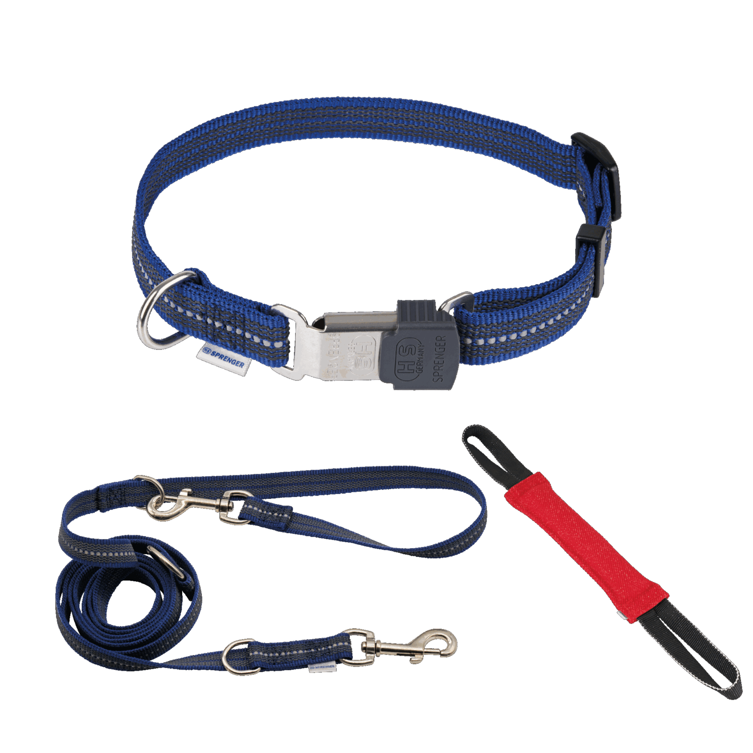 Bundle verstellbares Halsband + 2 3 m gummierte Leine 3 fach verstellbar + Bringsel | Bundle_9_76.png | 1731102294