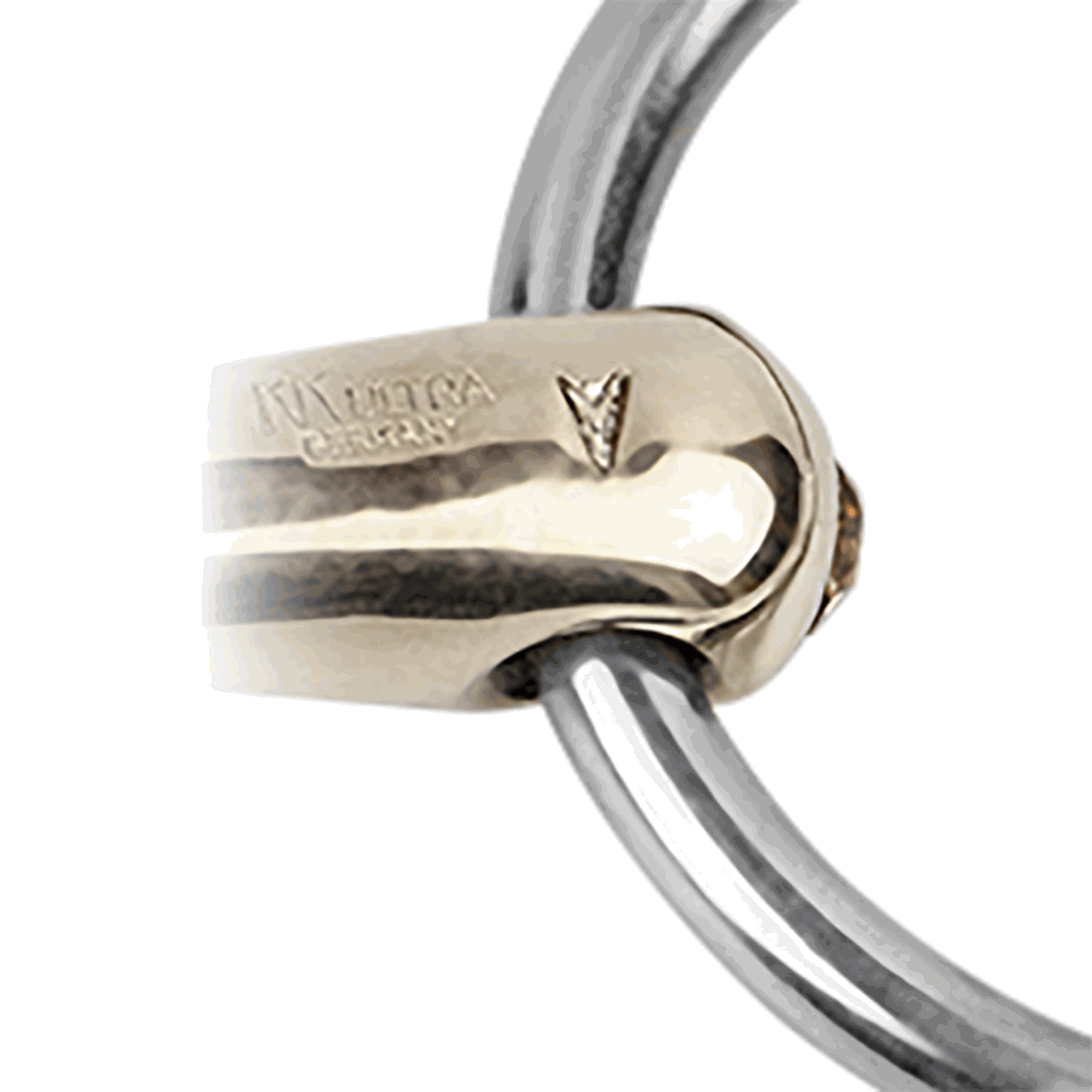 Dynamic RS Shinebright Olivenkopfgebiss mit D förmigem Ring 16 mm doppelt gebrochen | Pfeil_Shine_Bright.png | 1731064722