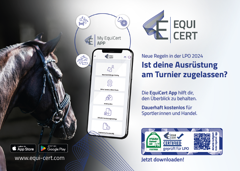 Equicert App Werbeübersicht
